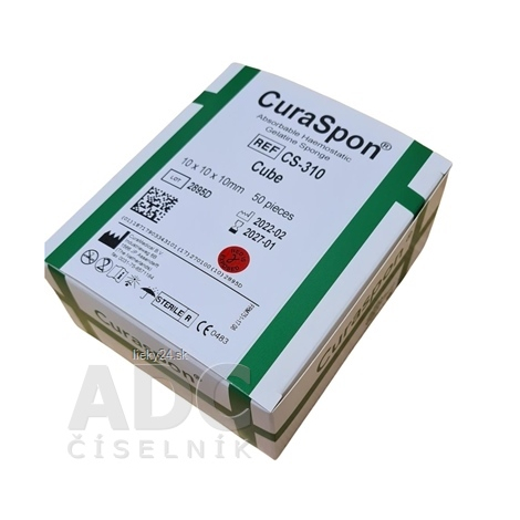 E-shop CuraSpon Cube CS-310 želatínové hemostatikum