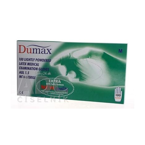 DUMAX RUKAVICE latexové  vyšetrovacie