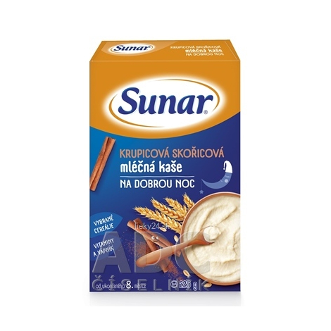Sunar KRUPICOVÁ ŠKORICOVÁ mliečna kaša DOBRÚ NOC