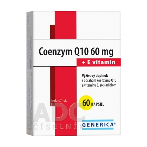 E-shop GENERICA Coenzym Q10 60 mg + E vitamin 60CPS