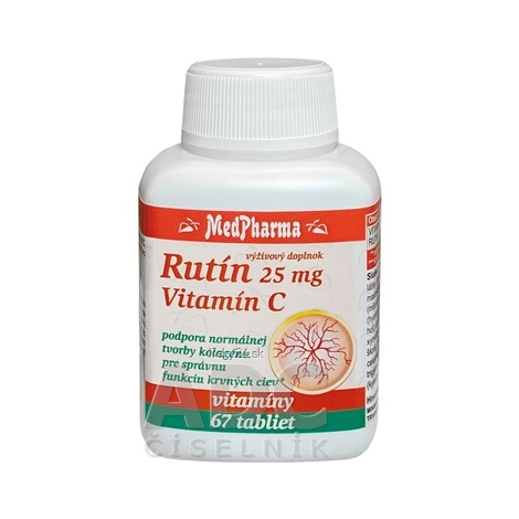 MedPharma RUTÍN 25 mg + Vitamín C 100 mg