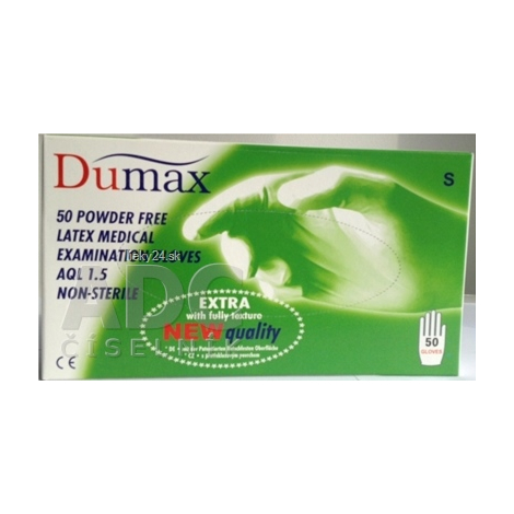 DUMAX RUKAVICE latexové vyšetrovacie