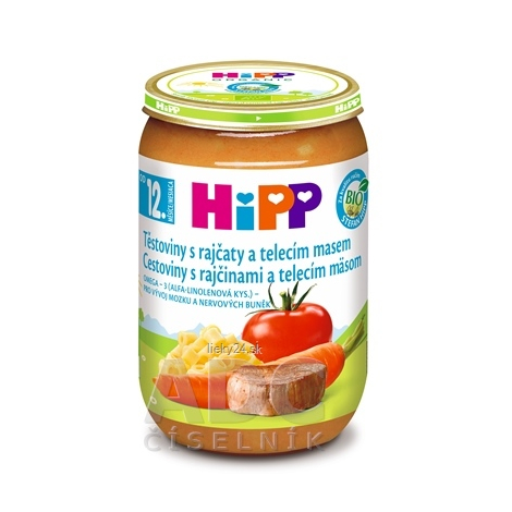 HiPP BIO Cestoviny s rajčinami a teľacím mäsom