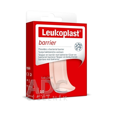 LEUKOPLAST Barrier Vodeodolná náplasť na rany  22 x 72mm, 10ks