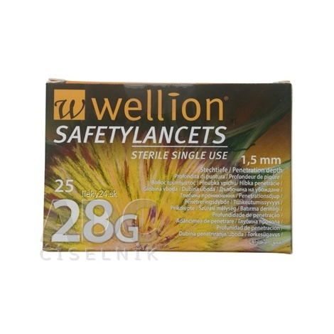 Wellion SAFETYLANCETS 28G - Lanceta bezpečnostná