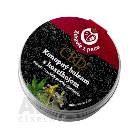 Zdravie z pece CBD Konopný balzam s kostihojom