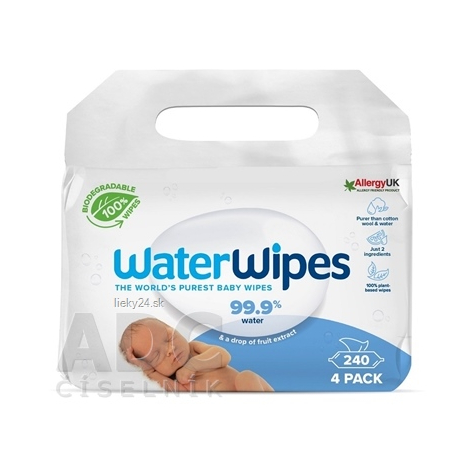 WATER WIPES 100% bio odbúrateľné obrúsky