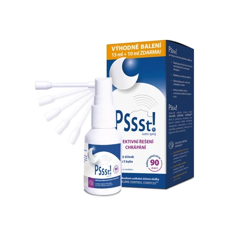 Pssst! ústny sprej proti chrápaniu 15 + 10 ml ZDARMA