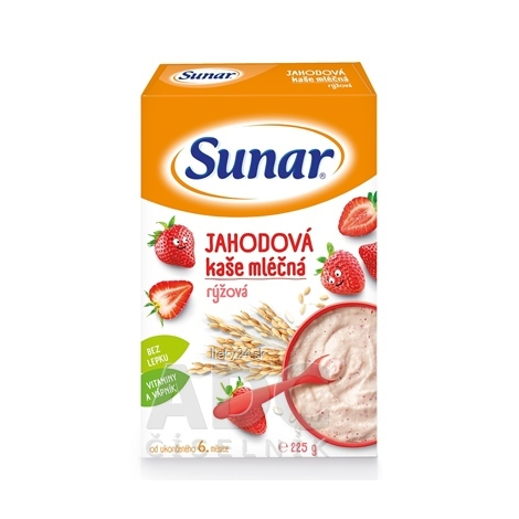 Sunar JAHODOVÁ KAŠA mliečna ryžová