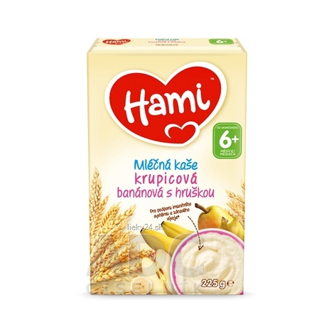 Hami mliečna kaša krupicová banánová s hruškou
