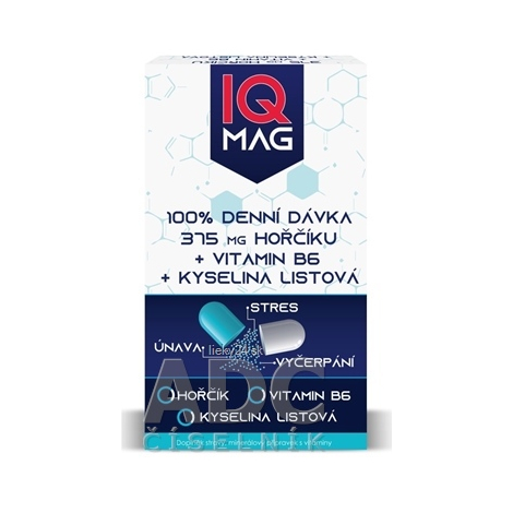 IQ MAG HORČÍK 375 mg+Vitamín B6+Kyselina Listová