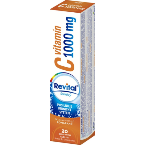 Revital vitamín C 1000 mg 20 šumivých tabliet pomaranč
