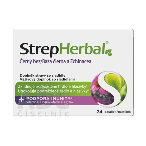 E-shop StrepHerbal Baza čierna a Echinacea 24 pastiliek