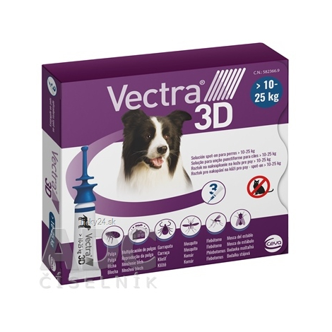 E-shop VECTRA 3D spot-on psy M (10–25 kg)