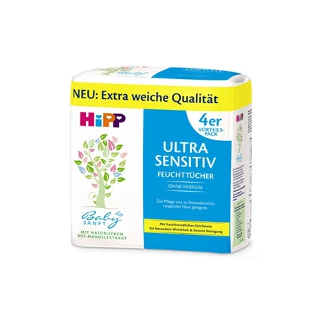 Hipp Baby SANFT Čistiace vlhčené obrúsky 4 x 56 ks