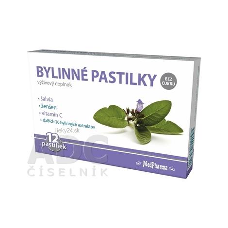 MedPharma BYLINNÉ PASTILKY Bez cukru