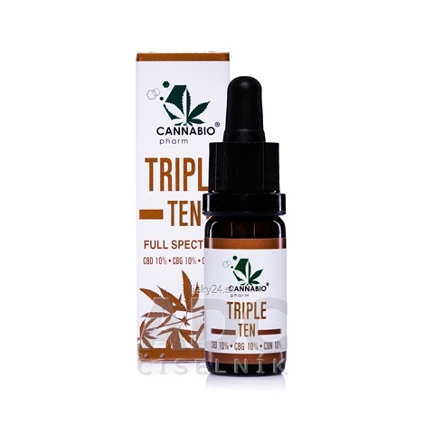 CANNABIOpharm TRIPLE TEN- CBD 10%-CBG 10%-CBN 10%