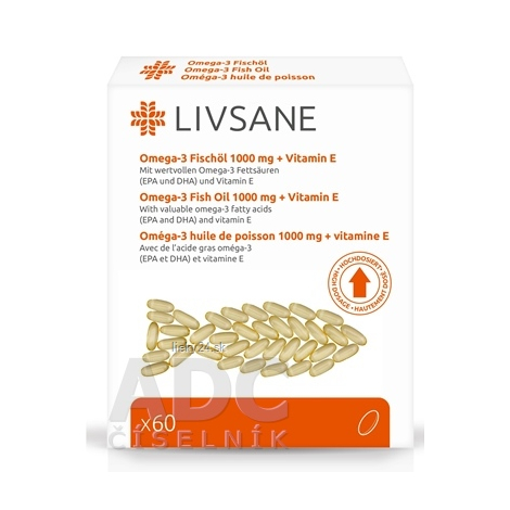 LIVSANE Omega-3 rybí olej 1000 mg + vitamín E