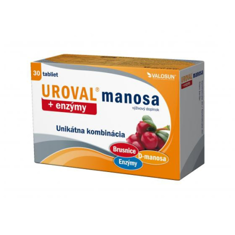 Valosun UROVAL manosa + enzýmy 30 tbl