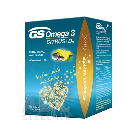 GS Omega 3 CITRUS + D3 darček 2021