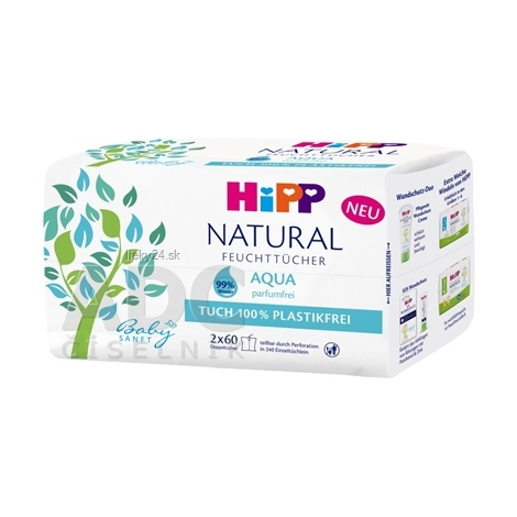 HiPP BabySANFT NATURAL Aqua vlhčené obrúsky