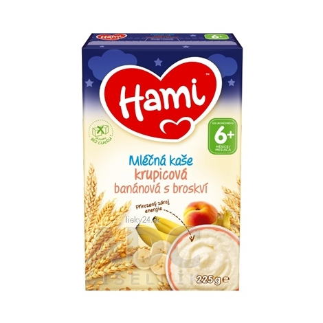 Hami mliečna kaša krupicová banánová s broskyňou