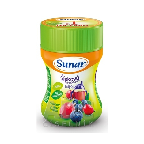 Sunar Rozpustný nápoj Šípkový s čučoriedkami