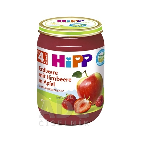 HiPP Príkrm BIO Jablka s jahodami, malinami