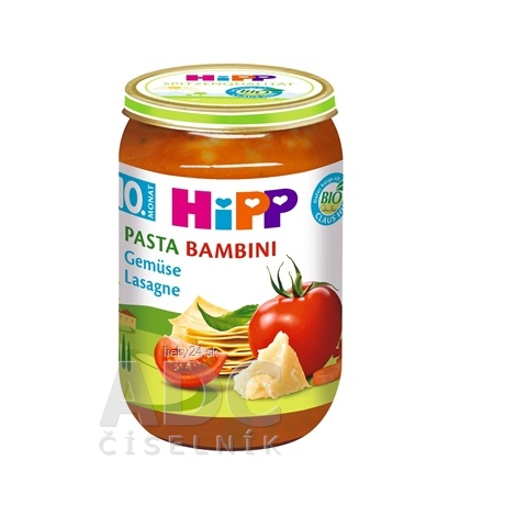 HiPP Príkrm BIO PASTA BAMBINI Zeleninové lasagne