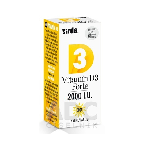 VIRDE Vitamín D3 Forte 2000 I.U. 30TBL