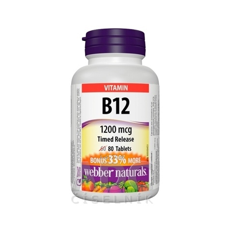 Webber Naturals Vitamín B12 1200 mcg