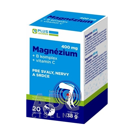 PLUS LEKÁREŇ Magnézium 400 mg+B komplex+vitamín C