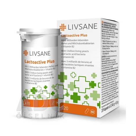 LIVSANE Laktoaktívne kapsuly plus vitamín B2