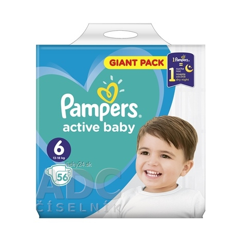 E-shop PAMPERS active baby Giant Pack 6 ExtraLarge
