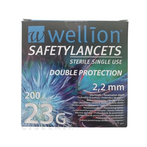 Wellion SAFETYLANCETS 23G - Lanceta bezpečnostná