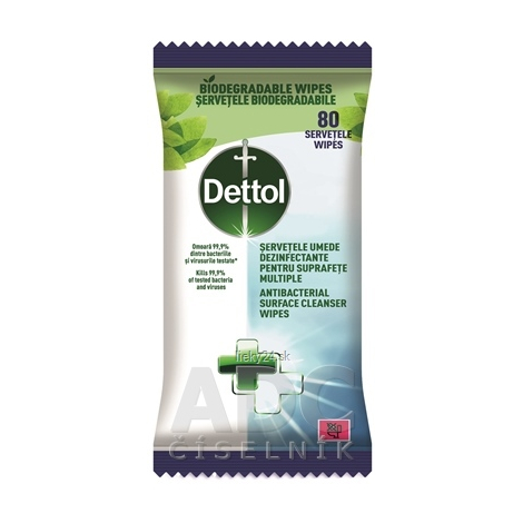 Dettol antibakteriálne obrúsky na povrchy