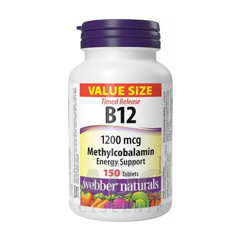 Webber Naturals Vitamín B12 1200 mcg