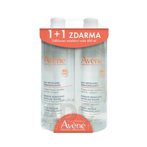 AVENE MICELÁRNA VODA na odlíčenie DUO 2X400ML