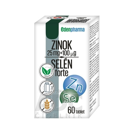E-shop EDENPharma ZINOK 25 mg + SELÉN 100 µg forte