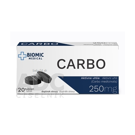 BIOMIC CARBO Aktívne uhlie 250 mg