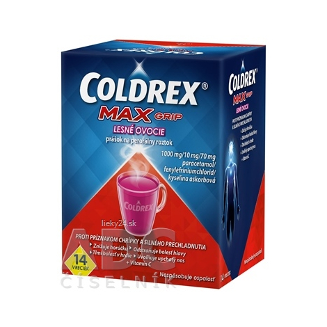 COLDREX MaxGrip lesné ovocie 14 vrecúšok