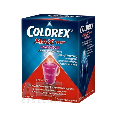 COLDREX MaxGrip lesné ovocie 10 vrecúšok