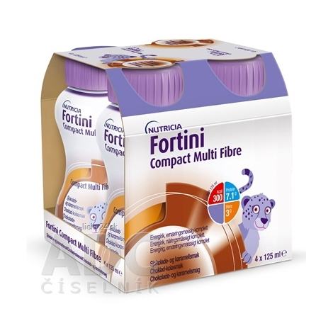 FORTINI Compact multi fibre s príchuťou čokoláda-karamel 4 x 125 ml