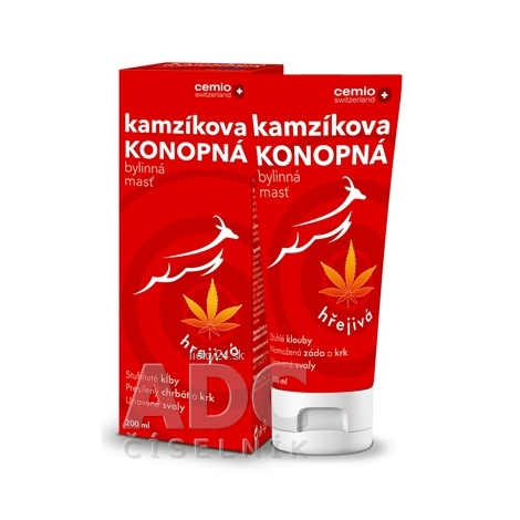 Cemio Kamzíkova konopná masť hrejivá 200 ml