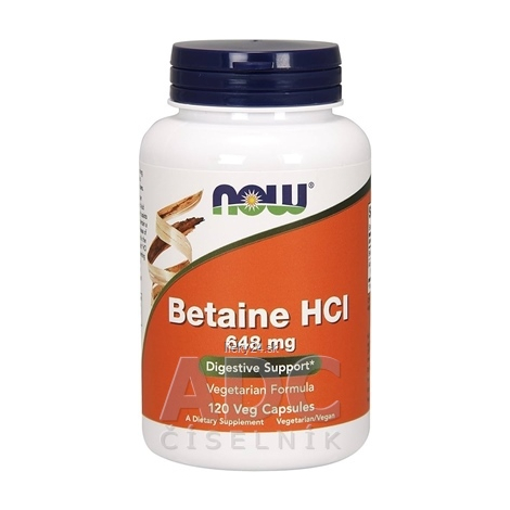NOW FOODS Betaín HCl 648 mg