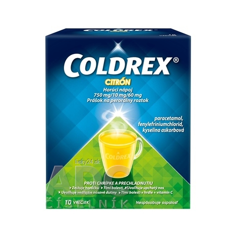 Coldrex Horúci nápoj citrón 10 vrecúšok