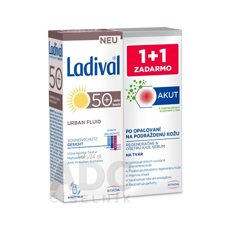 Ladival URBAN fluid 50+SPF + Akut Face serum