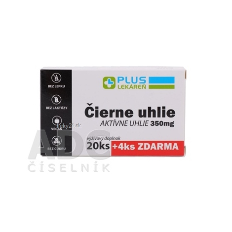 PLUS LEKÁREŇ Čierne uhlie 350 mg