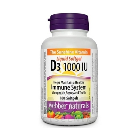 Webber Naturals Vitamín D3 1000 IU