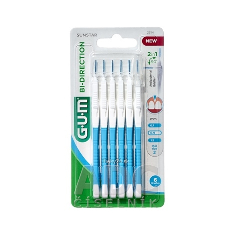 GUM BI-DIRECTION Medzizubná kefka 0,9 mm